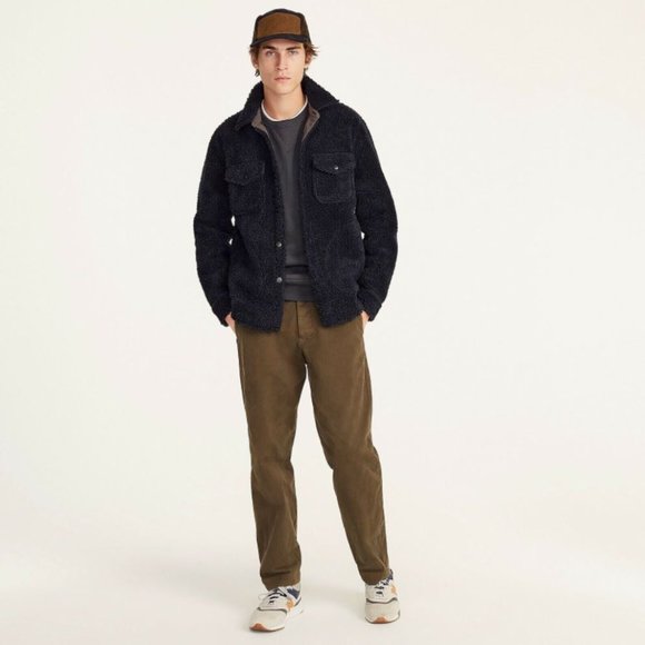 NWT - J.Crew Nordic sherpa-fleece shirt-jacket - Small - darkest indigo blue - Picture 3 of 11